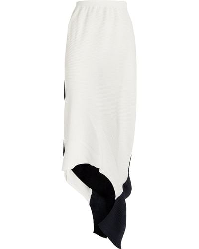 Issey Miyake Aerate Pleats Midi Skirt - White