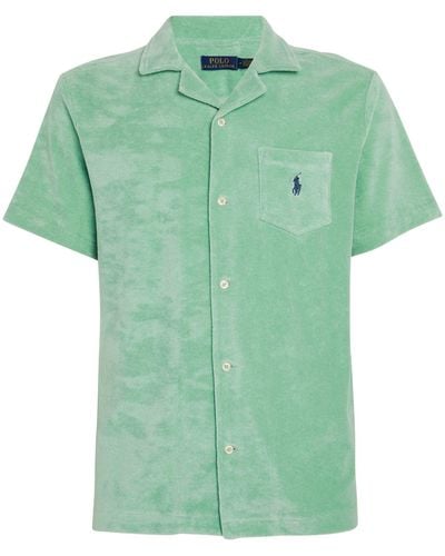 Polo Ralph Lauren Terry Towelling Polo Shirt - Green