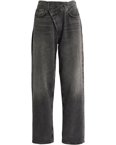Agolde Criss Cross Tapered Jeans - Grey