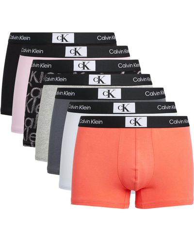 Calvin Klein Cotton Stretch Boxers (pack Of 7) - Red