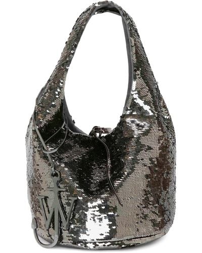 JW Anderson Sequin-embellished Twister Top-handle Bag - Black