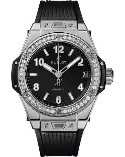 Hublot Stainless Steel And Diamond Big Bang One Click Watch 39mm - Black