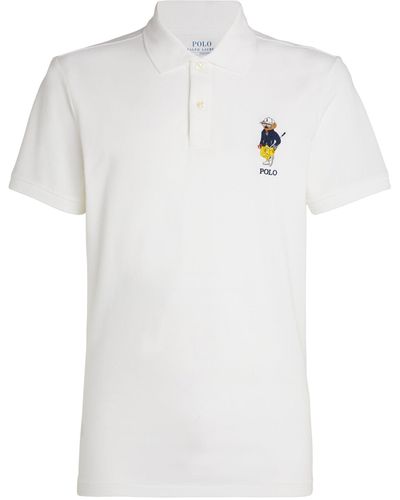 RLX Ralph Lauren Golf Polo Bear Polo Shirt - White