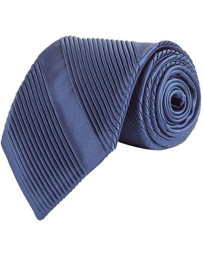 Stefano Ricci Pleated Tie - Blue