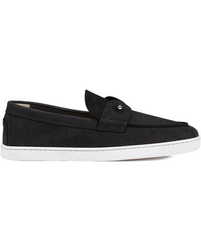 Christian Louboutin Chambeliboat Suede Loafers - Black