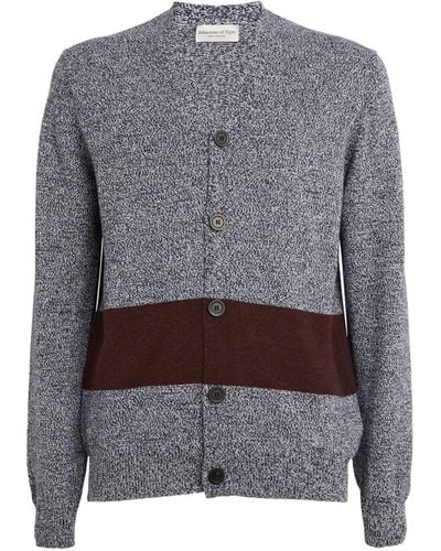 Johnstons of Elgin Cashmere Colour-block Cardigan - Grey