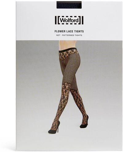 Wolford Lace Flower Tights - White
