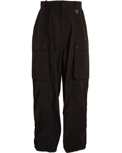 WOOYOUNGMI Oversized Cargo Trousers - Black