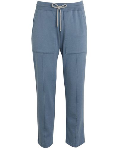 FIORONI CASHMERE Cotton-cashmere Sweatpants - Blue