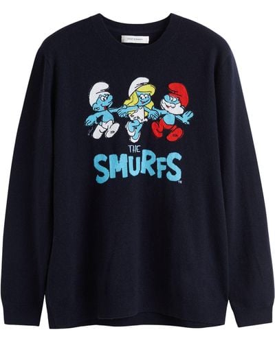 Chinti & Parker X The Smurfs Wool-cashmere Sweater - Blue