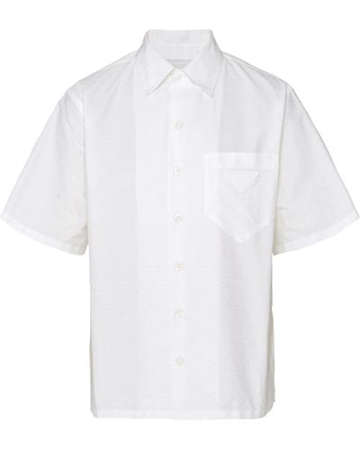 Prada Cotton Triangle Shirt - White