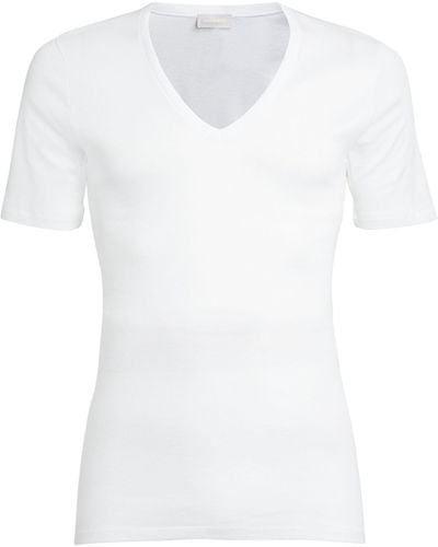 Hanro Cotton Pure V-neck T-shirt - White