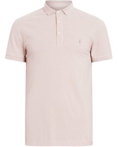 AllSaints Organic Cotton Reform Polo Shirt - Pink