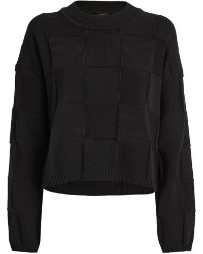 JOSEPH Vichy Textured Jumper - Black