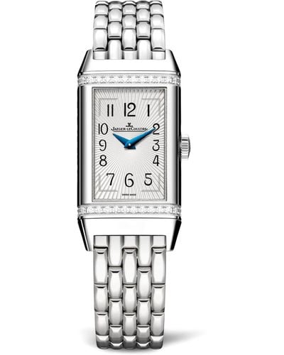 Jaeger-lecoultre Stainless Steel And Diamond Reverso One Watch 20mm - White