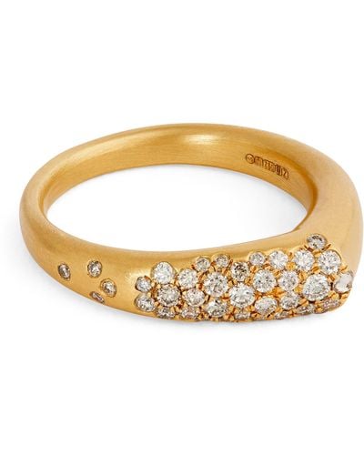 Nada Ghazal Yellow Gold And Diamond Doors Of Opportunity The Arch Ring - Brown