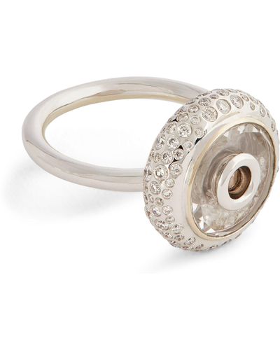 Moritz Glik White Gold And Diamond Roda Shaker Ring