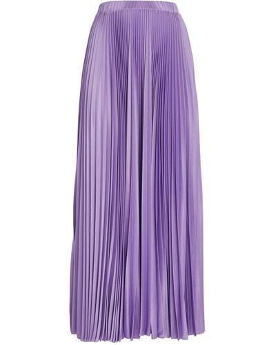 MAX&Co. Jersey Pleated Maxi Skirt - Purple