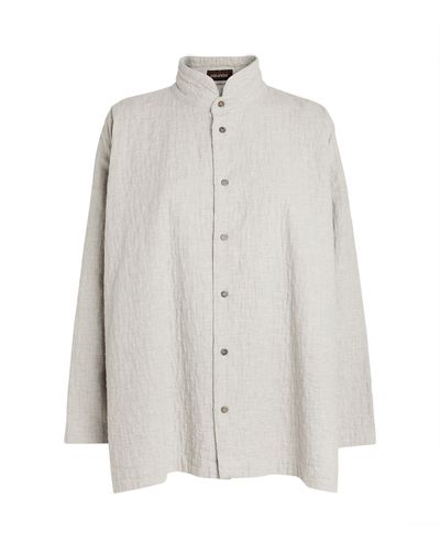 Eskandar Cotton A-line Shirt - White