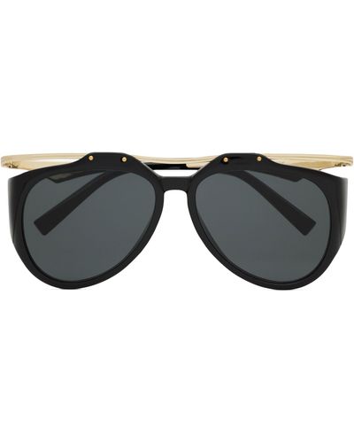 Saint Laurent Amelia Aviator Sunglasses - Black