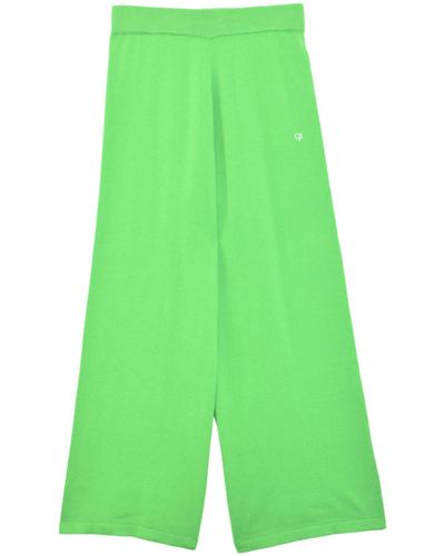 Chinti & Parker Cotton Wide-leg Joggers - Green