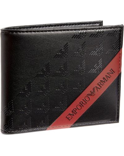 Emporio Armani Logo Bifold Card Holder - Black