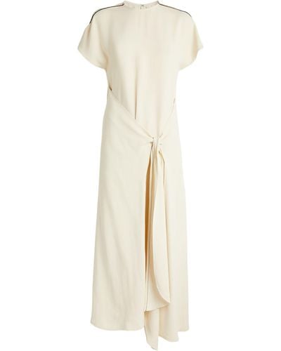 Victoria Beckham Tie-waist Midi Dress - White