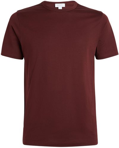 Sunspel Supima Cotton Classic T-shirt - Red