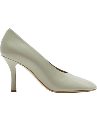 Burberry Leather Baby Pumps 85 - White