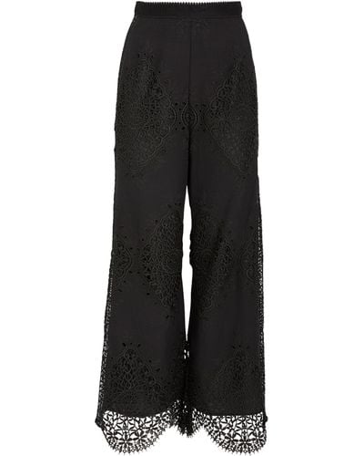Evarae Embroidered Vida Beach Trousers - Black