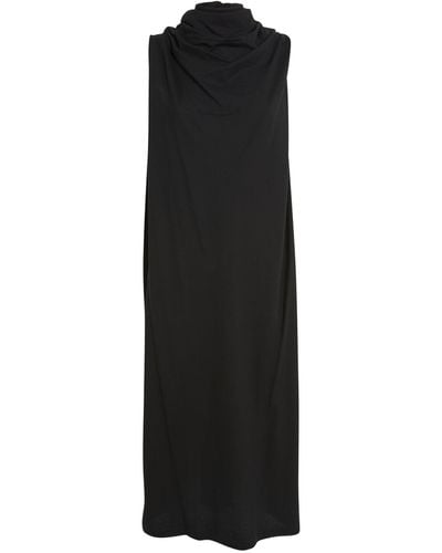 Issey Miyake Cotton Knot Midi Dress - Black