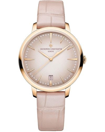 Vacheron Constantin Rose Gold And Diamond Patrimony Self-winding Watch 36.5mm - Metallic