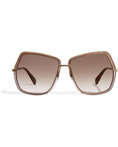 Max Mara Oversized Geometric Sunglasses - Brown