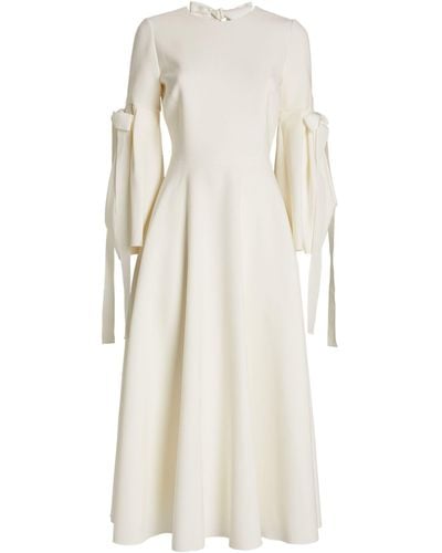 ROKSANDA Bow-detail Calmina Midi Dress - White