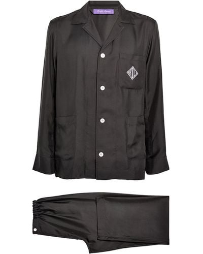 Ralph Lauren Purple Label Silk Pyjama Set - Black