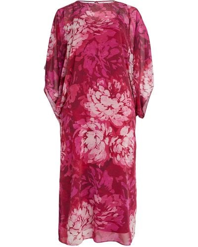 Marina Rinaldi Floral Maxi Dress - Red