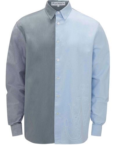 JW Anderson Patchwork Shirt - Blue