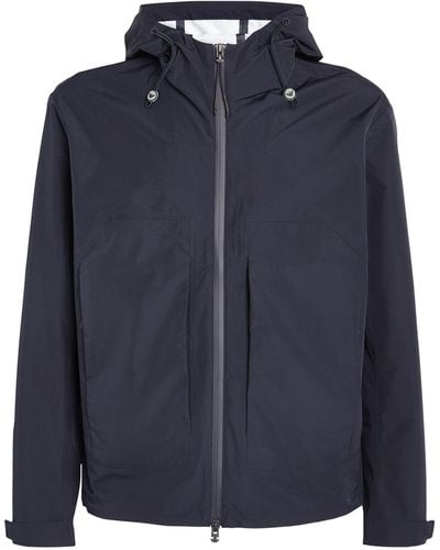 Emporio Armani Water-repellent Travel Essentials Hooded Jacket - Blue