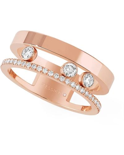 Messika Pink Gold And Diamond Move Romane Ring