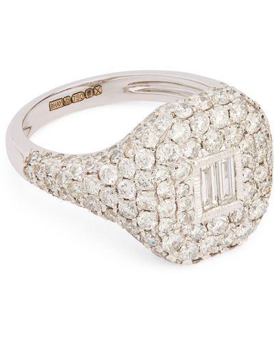SHAY White Gold And Diamond Pinky Ring