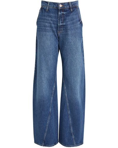 Anine Bing Briley High-rise Wide-leg Jeans - Blue