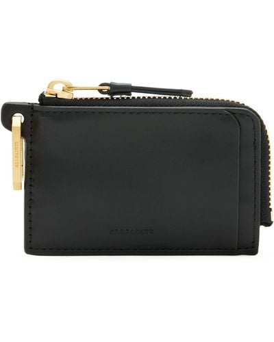 AllSaints Leather Remy Wallet - Black