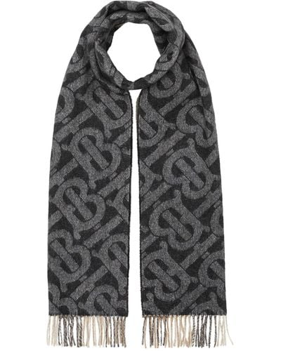 Burberry Cashmere Reversible Scarf - Black