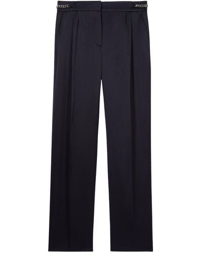The Kooples Chain-detail Tailored Trousers - Blue
