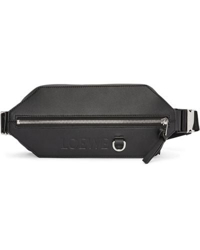Loewe Leather Convertible Belt Bag - Black
