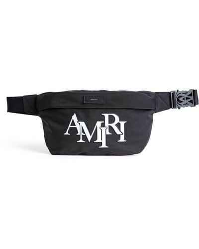 Amiri Staggered Logo Belt Bag - Black