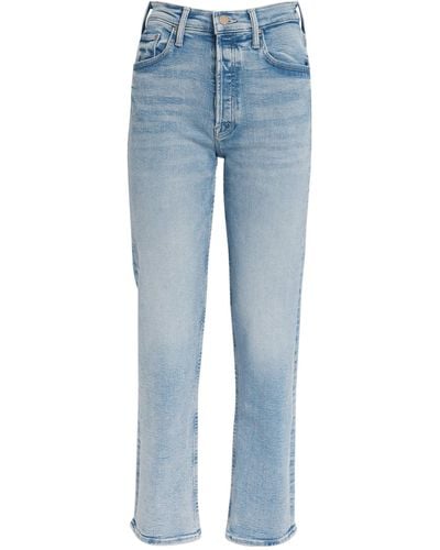 Mother The Tomcat Flood High-rise Straight Jeans - Blue