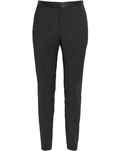 Pal Zileri Satin-waistband Classic Trousers - Black