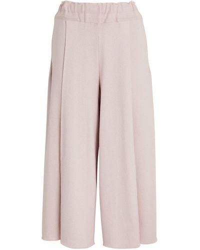 Issey Miyake Cropped Campagne Wide-leg Trousers - Pink