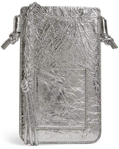 Jil Sander Leather Tangle Phone Case - Grey